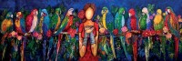 Shazly Khan, The journey was worth while i found myself this is my happy, 72 x 24 Inch, Acrylic on Canvas, Figurative Paintings, AC-SZK-164 Shazly Khan, The journey was worth while i found myself this is my happy, 72 x 24 Inch, Acrylic on Canvas, Figurative Paintings, AC-SZK-164